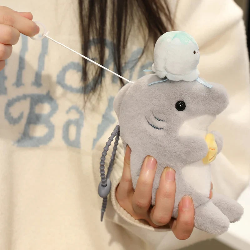 Cute Aquatic Animal (Seal/Otter/Platypus/Shark/Whale) Plush Keychains 15cm