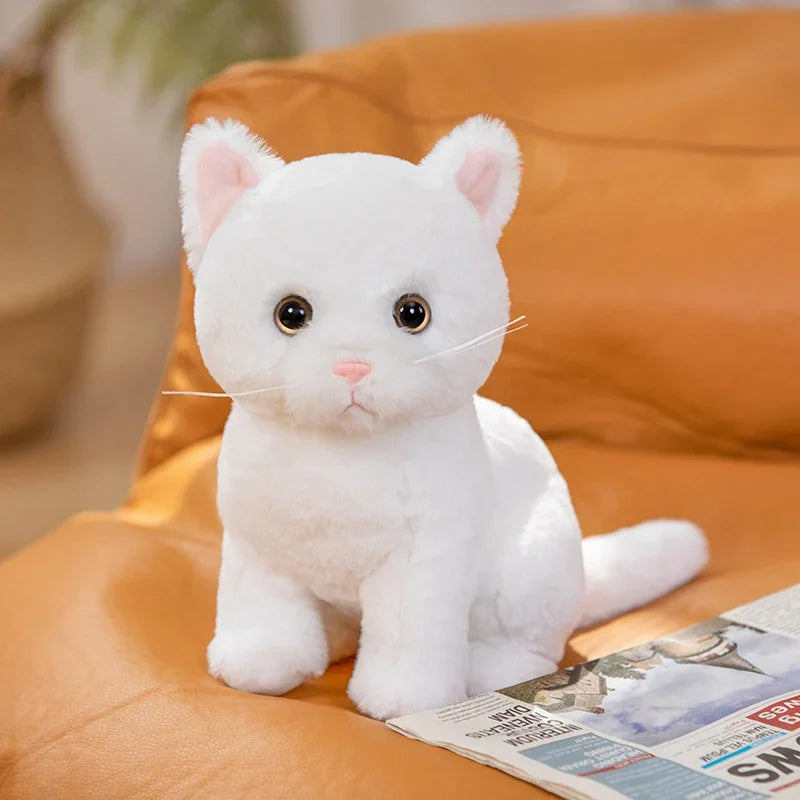 Cute Sitting Cat Plush Toys 25cm (Orange/Black/White/Grey) - 5 Styles
