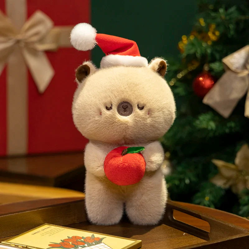 Christmas (Hat/Apple/Scarf) With Cute Capybara Plush Toys 24cm - 3 Styles