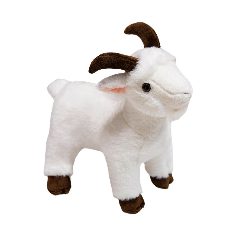 Goat Lifelike Plush Toy 30/40cm - Black/White