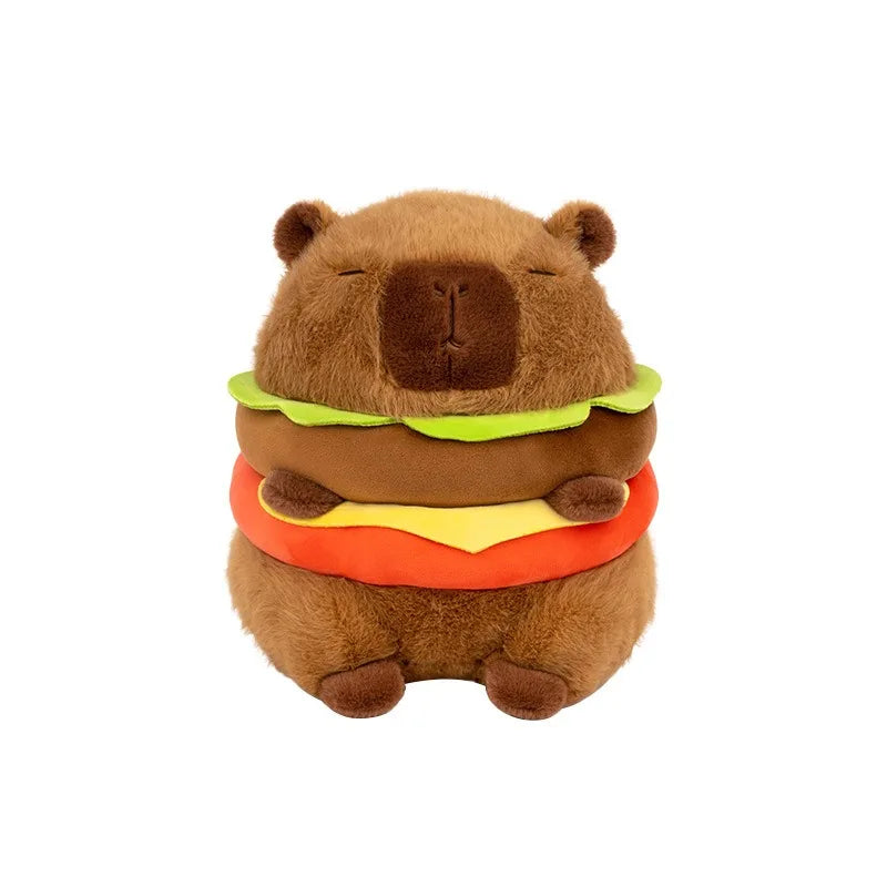 Funny Hamburger Capybara Plush Toys 20cm