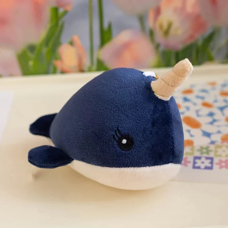 Cute Narwhal (With Oepn/Close Eyes) Plush Keychains - 16 Styles