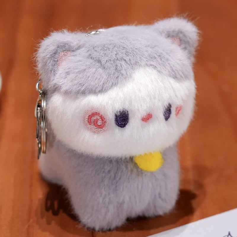 Cute Animal (Dog/Capybara/Cat) Plush Keychains - 1pc/3pcs