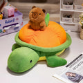 Cute Turtle And Persimmon Hybrid With Capybara Plush Toys or Plush Backpacks 35/45/55cm