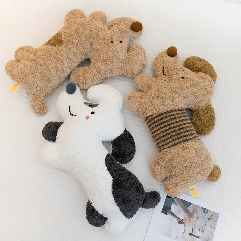 Cute Dog Plush Pillows 60cm - Black/Brown