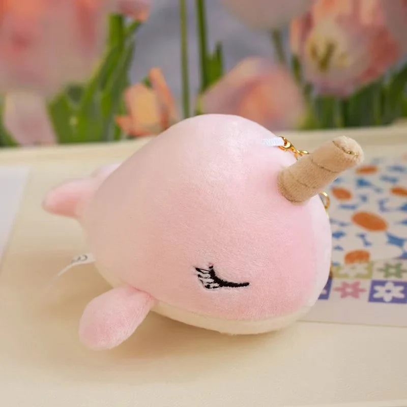 Cute Narwhal (With Oepn/Close Eyes) Plush Keychains - 16 Styles