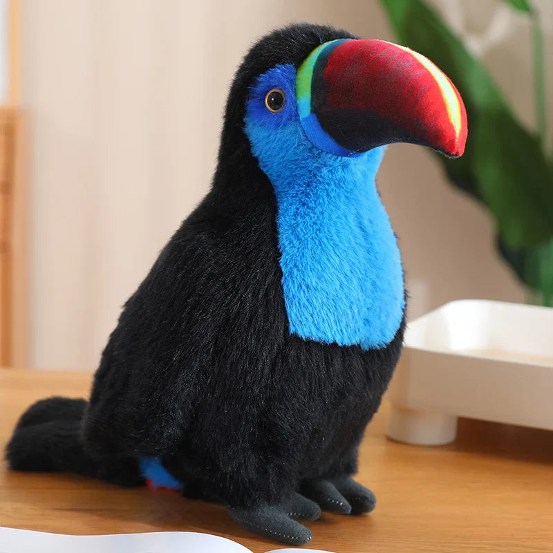 Bird (Toucan) Lifelike Plush Toy 20/30/40cm - Yellow/White/Red/Blue