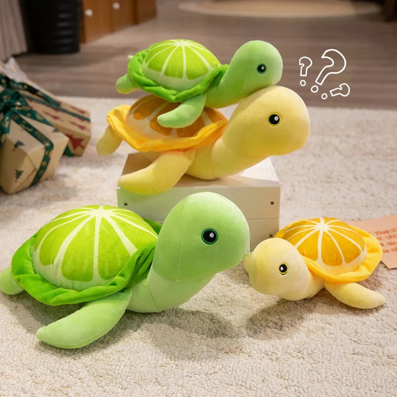 Funny/Cute Turtle Lemon Hybrid Plush Toys 25/35cm - Yellow/Green