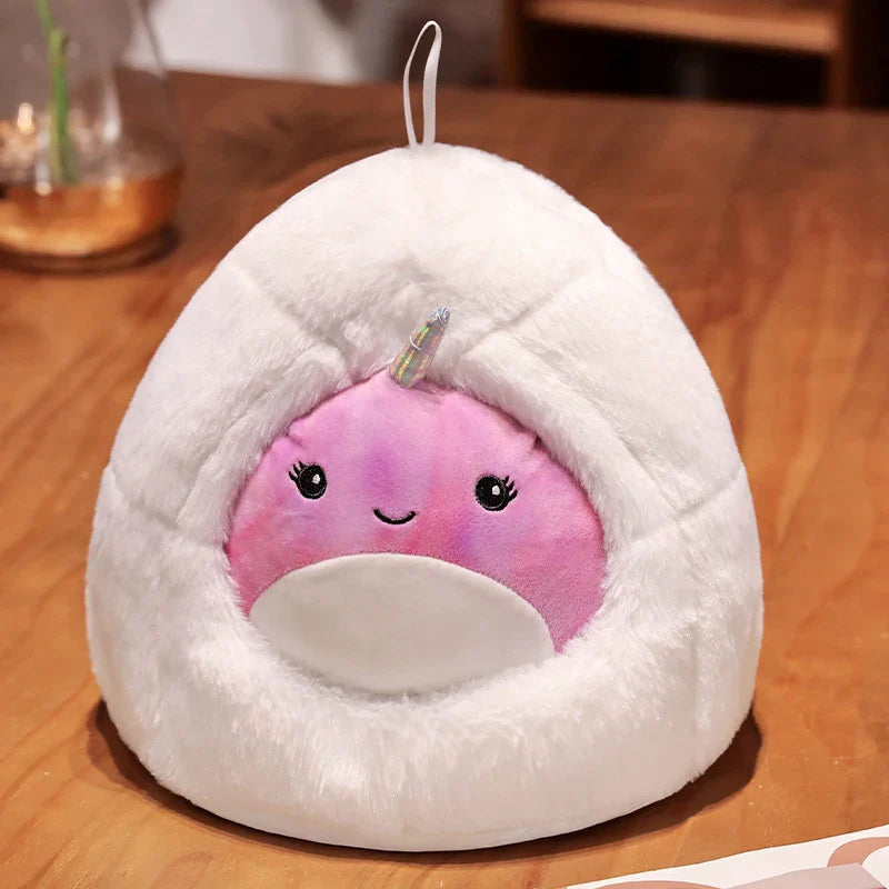 Cute Penguin/Narwhal Plush Toys With Igloo 30cm - 7 Styles
