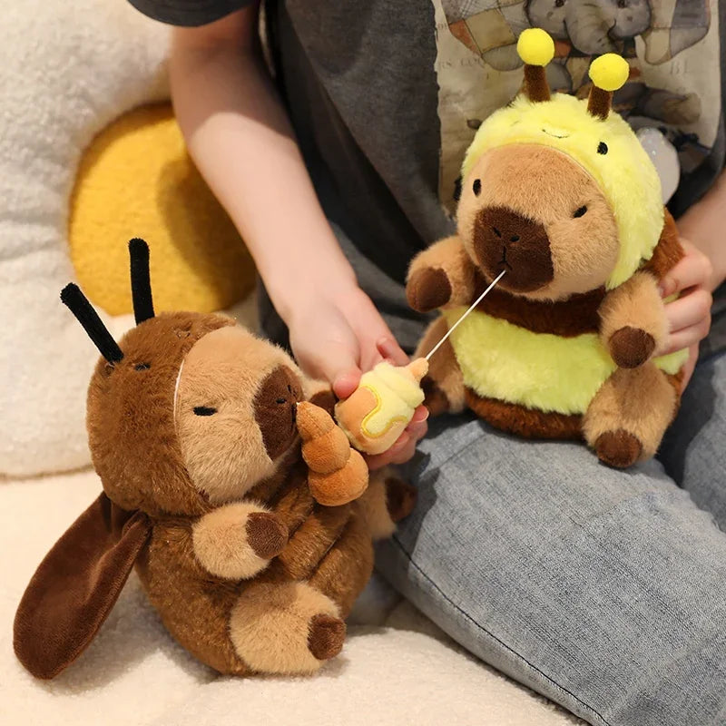 Capybara With Animal (Bee/Pig/Rabbit/Dinosaur/Shark/Firefly) Dress Up Plush Toys 20cm