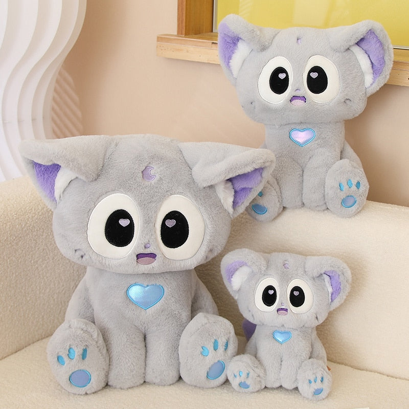 Cute Cat Plush Toys 21cm/30cm/40cm - Black/White/Grey