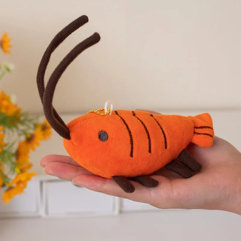 Cute Prawn/Shrimp Plush Keychains 10cm