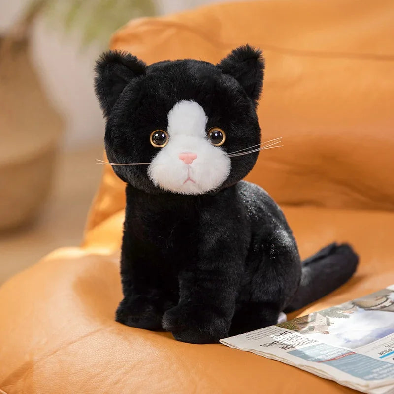 Cute Sitting Cat Plush Toys 25cm (Orange/Black/White/Grey) - 5 Styles