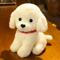 Cute Teddy Bear Dog With/Without Hair Clip Plush Toys 22/28cm (Brown/White/Khaki ) - 6 Styles