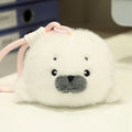 Cute Ball Shaped Animal Plush Keychain - Cat/Rabbit/Seal/Penguin/Cow/Elephant/Bee/Bird/Hamster