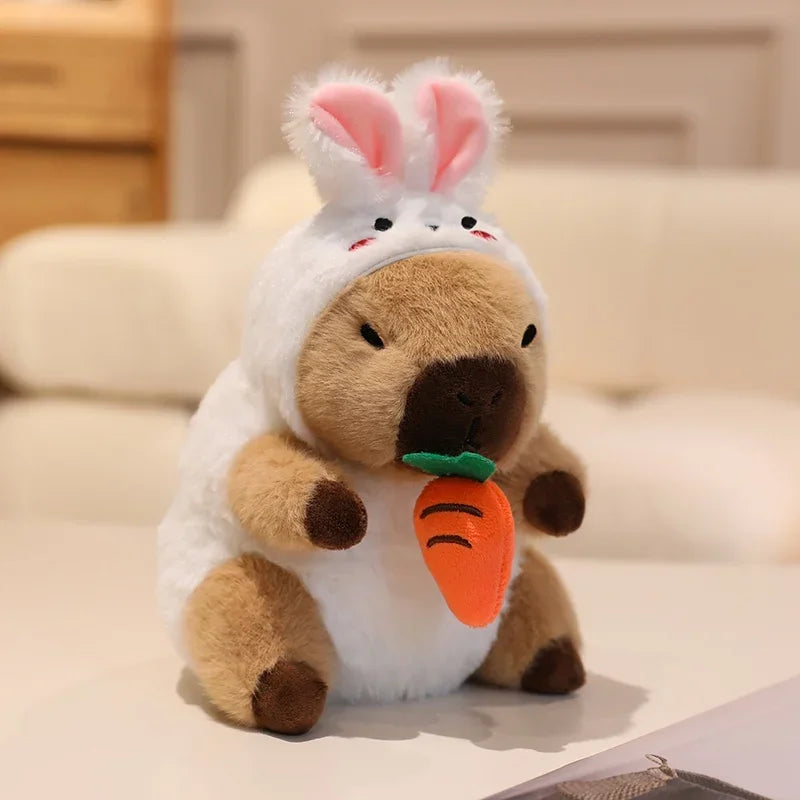 Capybara With Animal (Bee/Pig/Rabbit/Dinosaur/Shark/Firefly) Dress Up Plush Toys 20cm