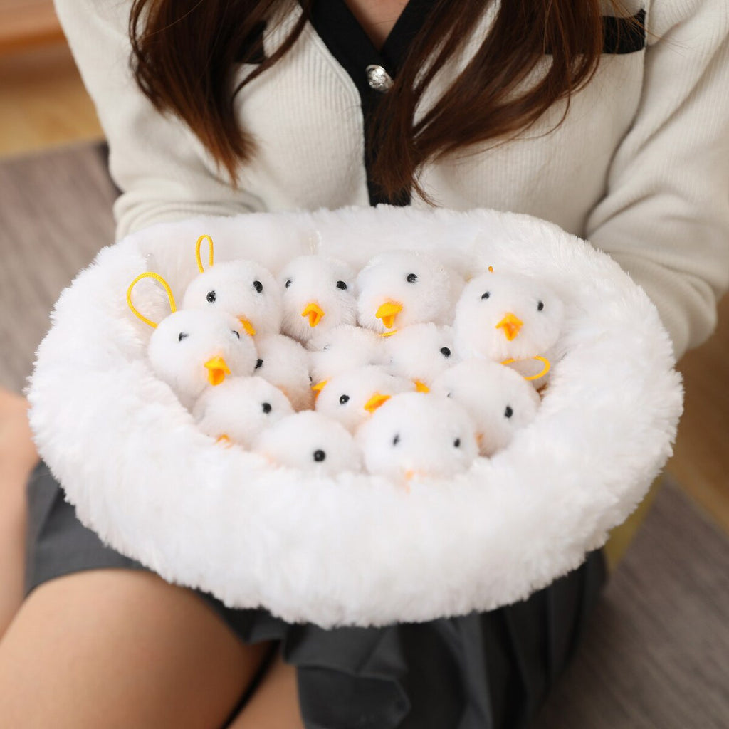 Swan Series Plush Toys (Swan with 10 Baby Swans and Nest Sets)