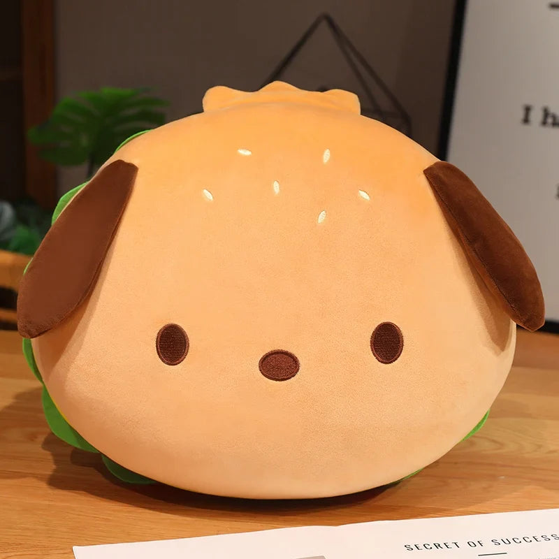 Cute Animal(Capybara/Dog) Hamburger Shaped Pillow Plush Toys 50cm - 3 Styles