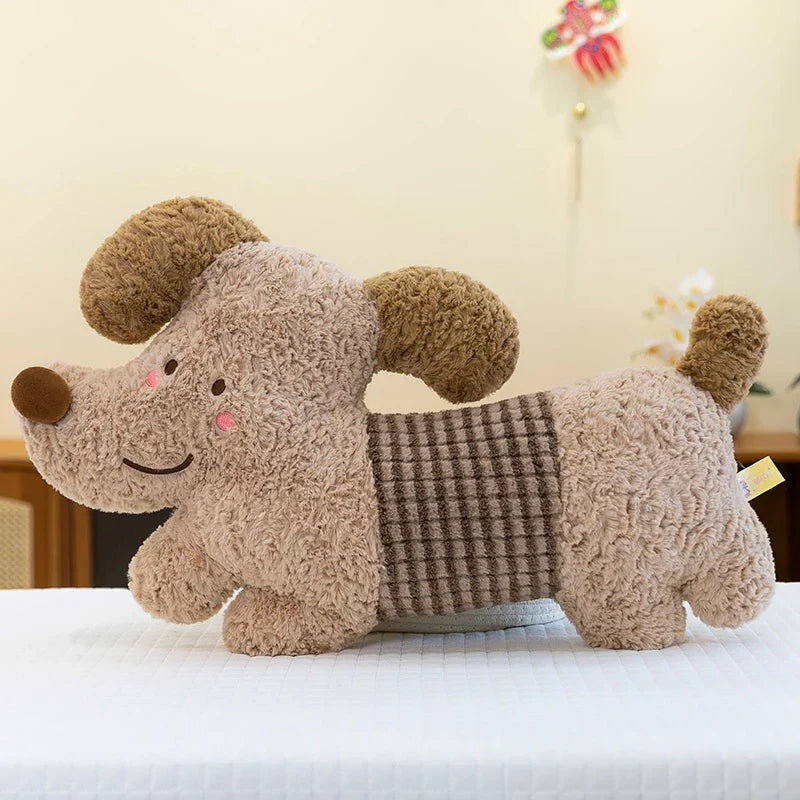 Cute Dog Plush Pillows 60cm - Black/Brown