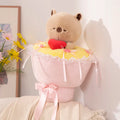 Cute Animal With Heart In Bouquet Plush Toys 40cm - Pig/Panda/Capybara