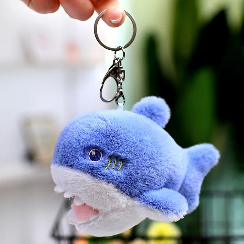 Marine Animal (Seal/Shark/Killer Whale/Dolphin/Fish) Plush Keychains 12cm