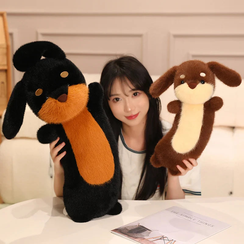 Cute Dog(Dachshund) Plush Pillows Toys 35/50/75cm - Black/Brown