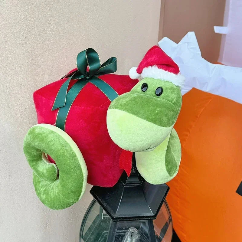 Cute Green Snake With Christmas Present Plush Toys 23/28cm