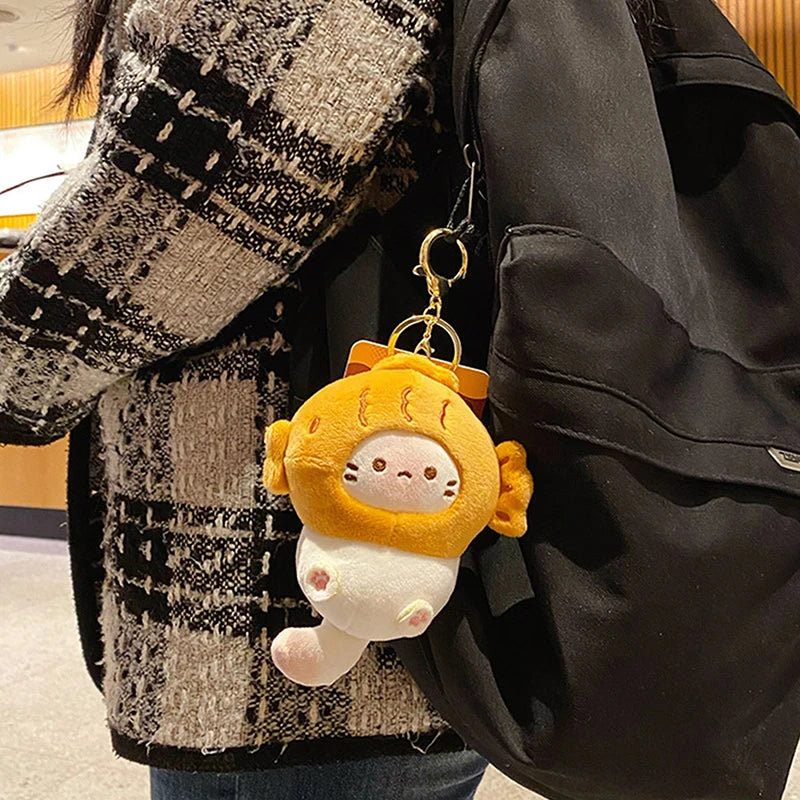 Cute Cat Plush Keychains 10cm - 4 Styles