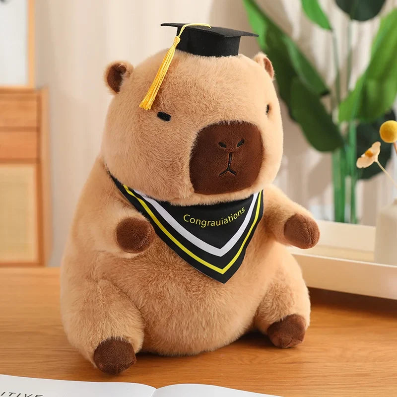 Cute Capybara With Graduation Dress Up Or With Tea Plush Toys 30/40cm