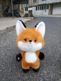 Cute Fox Plush Toys 35cm - (Orange With Black/Orange With White/Green/White)
