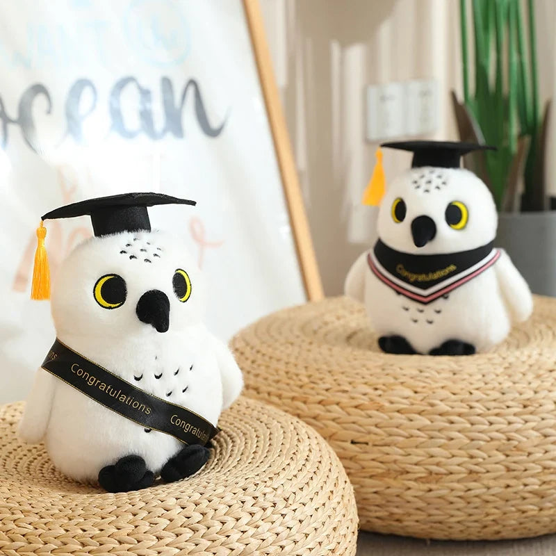 Cute White Owl Graduation Plush Toys 22cm - 7 Styles