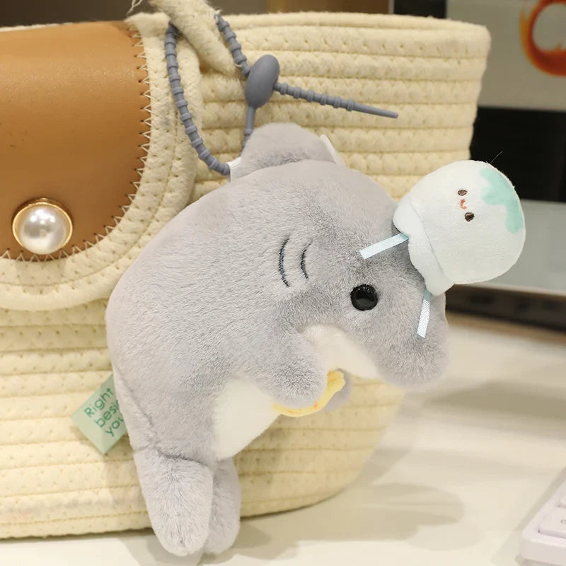 Cute Aquatic Animal (Seal/Otter/Platypus/Shark/Whale) Plush Keychains 15cm