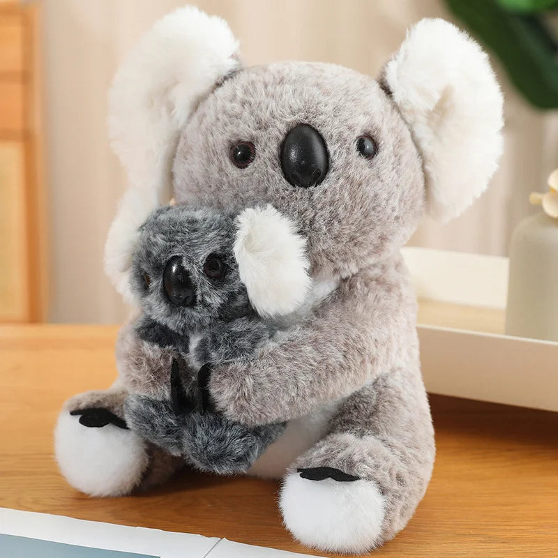 Cute Koala/Penguin With Kid Plush Toys 25cm