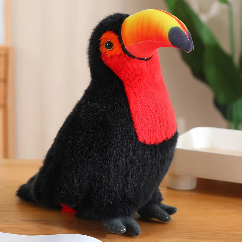 Bird (Toucan) Lifelike Plush Toy 20/30/40cm - Yellow/White/Red/Blue