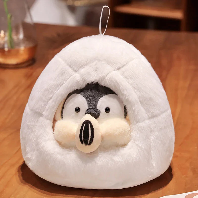 Cute Penguin/Narwhal Plush Toys With Igloo 30cm - 7 Styles