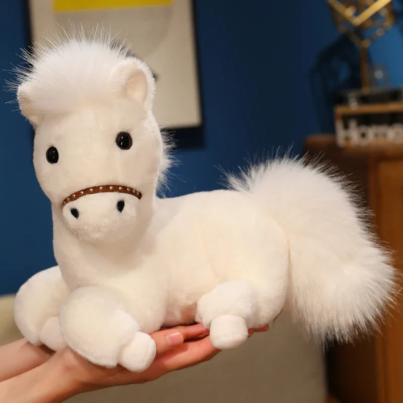 Cute Horse Plush Toys 30/35/45cm - Black/Red/White/Brown
