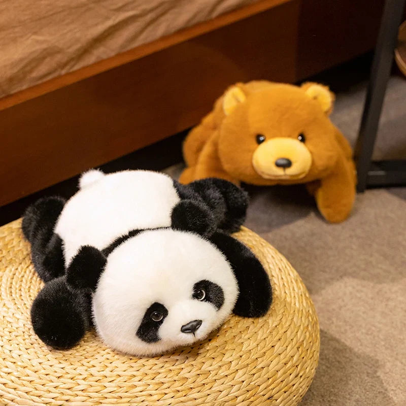 Cute Lying Red Panda/Panda/Fox/Teddy Bear/Wolf/Polar Bear Plush Toys 30-60cm