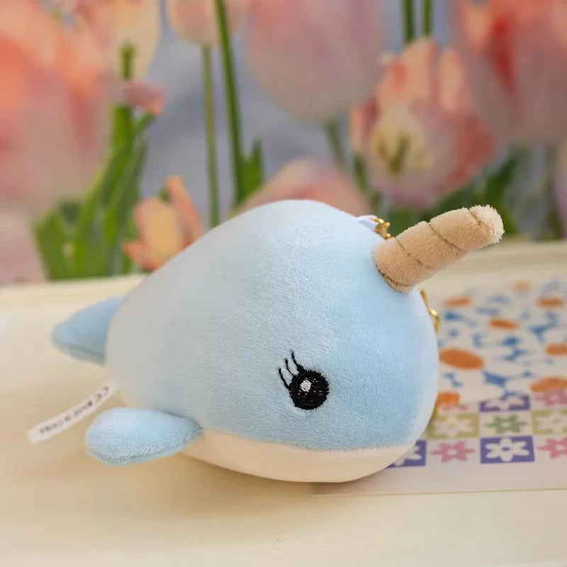 Cute Narwhal (With Oepn/Close Eyes) Plush Keychains - 16 Styles