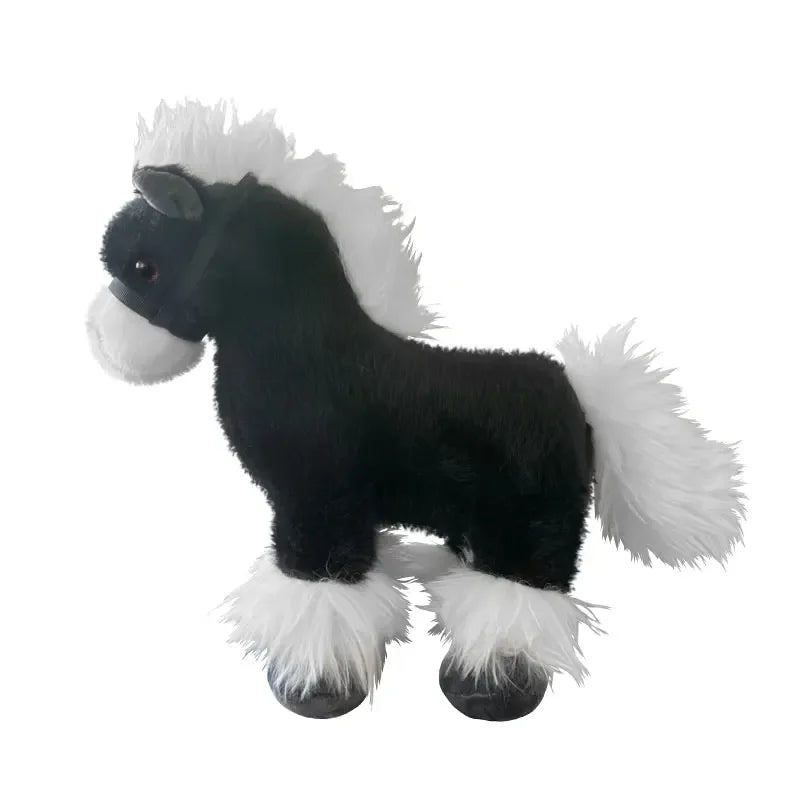 Cute Horse Plush Toys 27cm - Brown/Black/Khaki