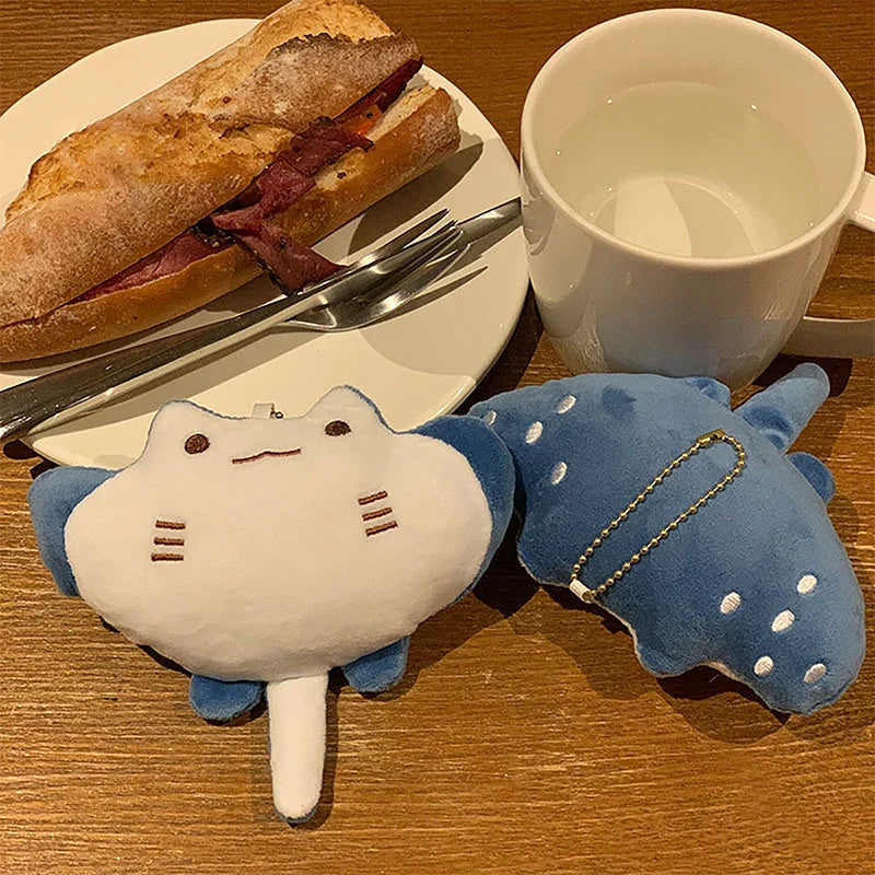 Cute Manta Ray Plush Keychains 12cm