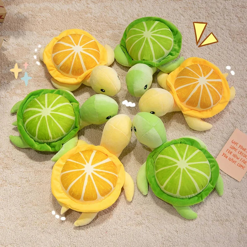 Funny/Cute Turtle Lemon Hybrid Plush Toys 25/35cm - Yellow/Green