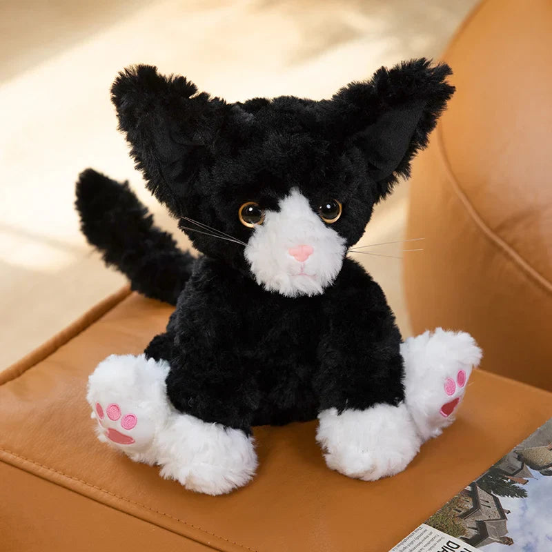 Sitting Cat Plush Toys 25cm (Yellow/Black/White/Grey) - 5 Styles