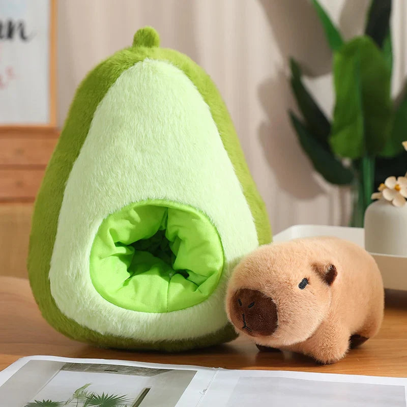 Cute Capybara With Avocado/Banana/Carrot/Strawberry Plush Toys 35/45cm