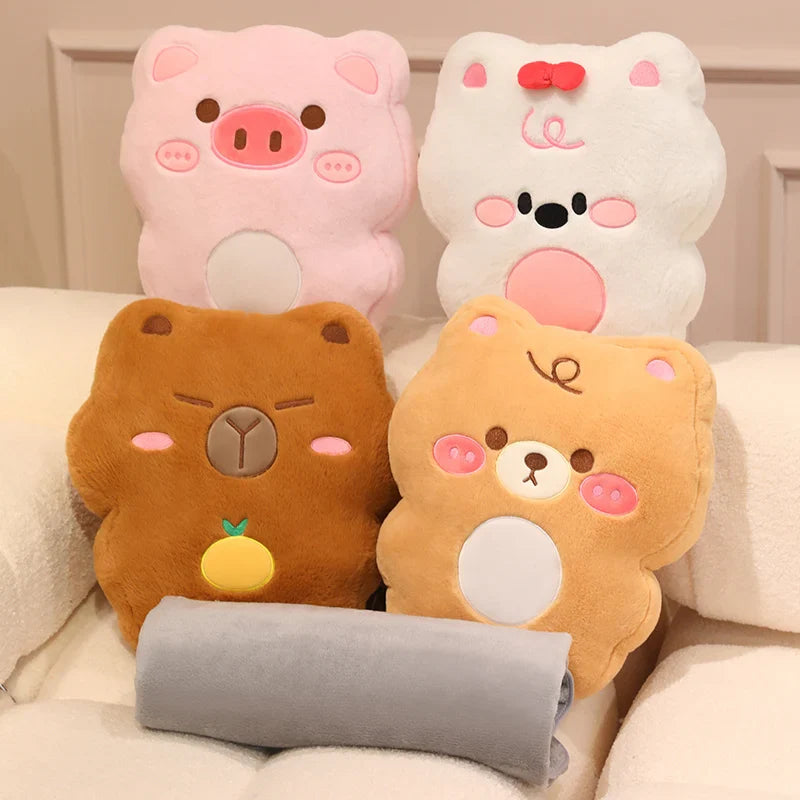 Cute Animal(Dog/Pig/Penguin/Mouse/Bear/Capybara) Plush Pillow Toys 40cm
