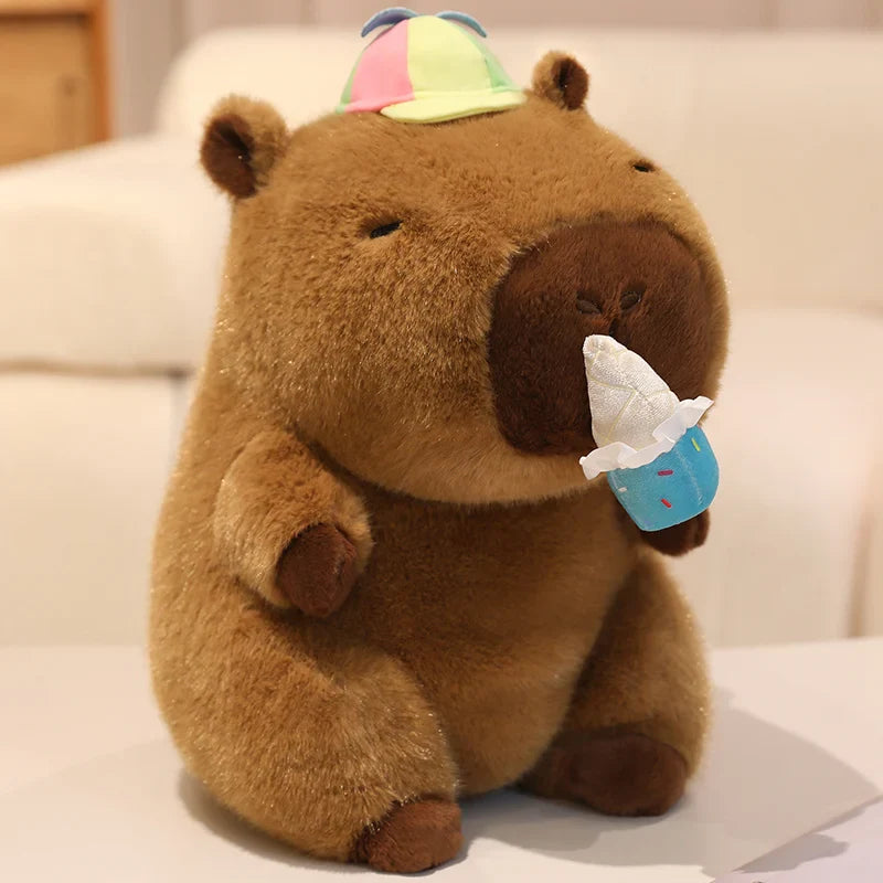 Cute Capybara With Ice Cream/Coconut Or With Bags(Sports) Plush Toys 22/30cm - 8 Styles