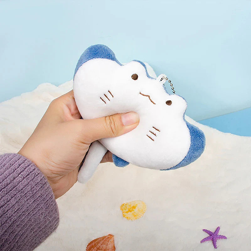 Cute Manta Ray Plush Keychains 12cm