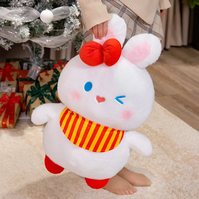 Cute White Rabbit Plush Toys 25/40/60cm or Plush Keychains 12cm
