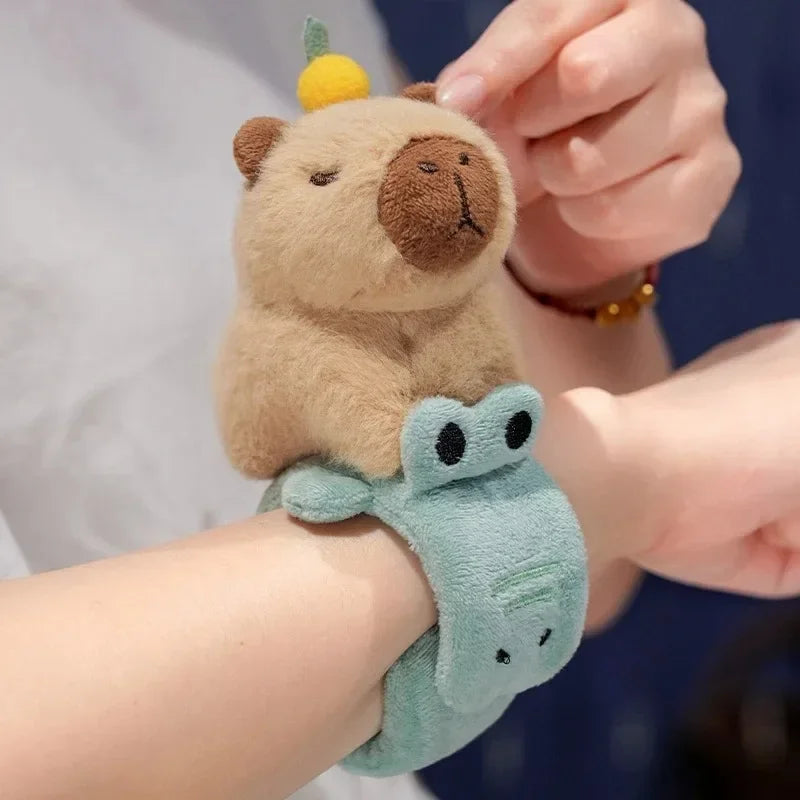 Cute Animal (Dog/Capybara/Cat) Plush Slap Band - 1pc/3pcs