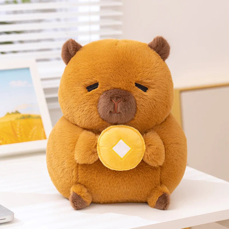 Cute Chubby Capybara Plush Toys 30cm - Brown/Pink/Khaki