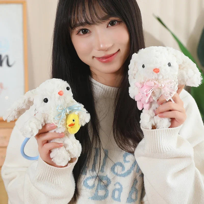Cute White Bunny With Dress Plush Keychains 20cm - 9 Styles
